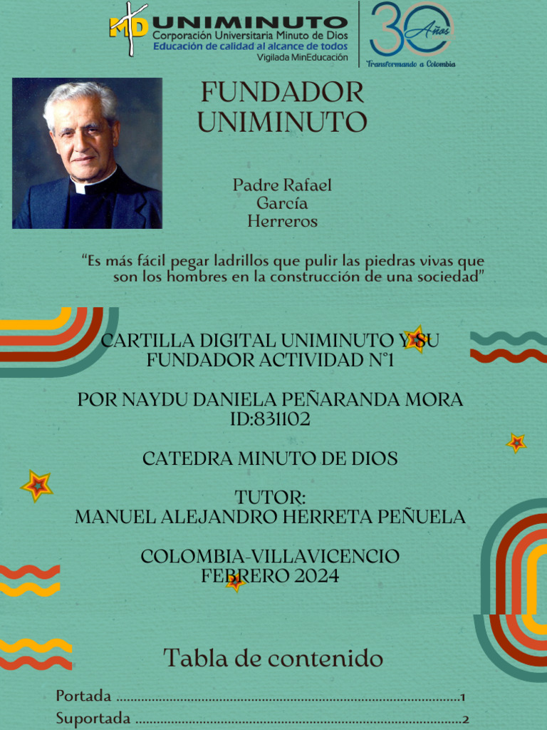 Historia de UNIMINUTO y su Fundador | PDF
