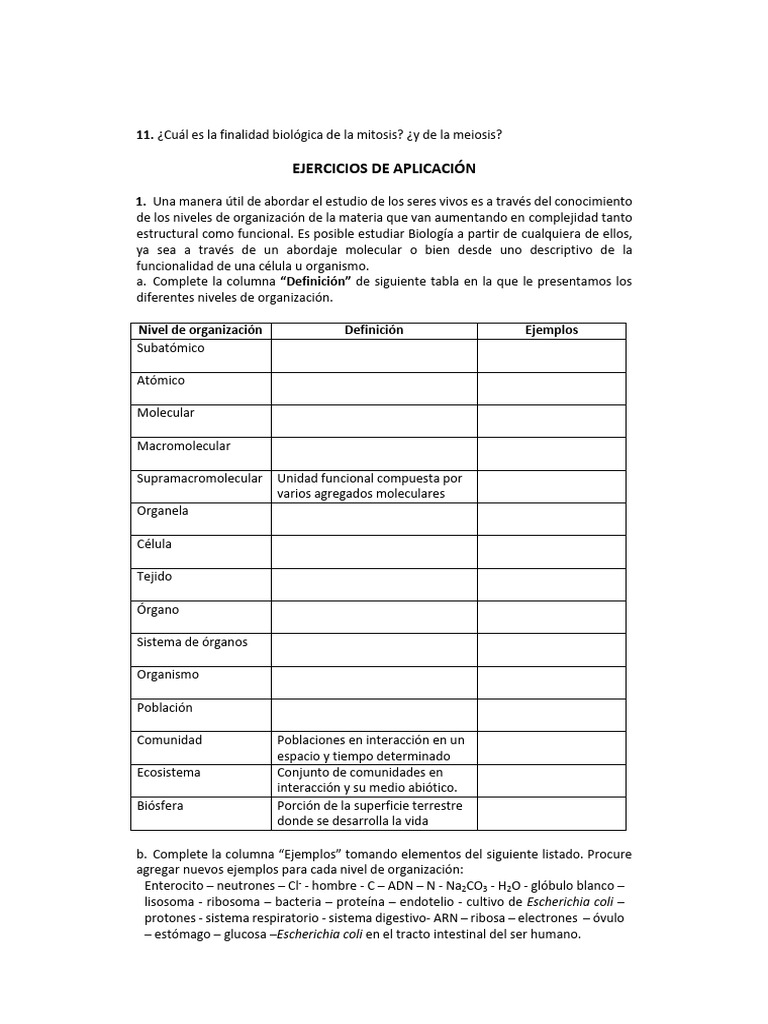 TP 1 Bio | PDF | Organismos | Biología Celular)