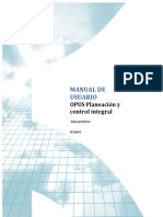 Manual de Usuario: OPUS Planeación y Control Integral