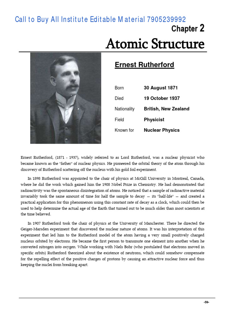Rutherford's Atomic Structure Insights | PDF | Photoelectric Effect | Atoms