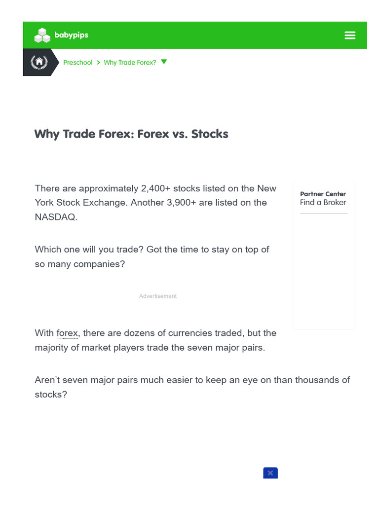 Learnforexforex Vs Stocks | PDF | Foreign Exchange Market | Short (Finance)