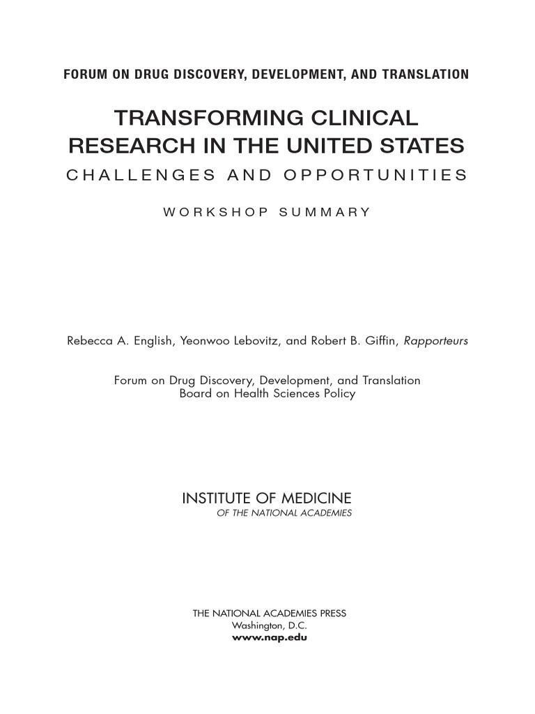 Transforming Clinical Research Pdf Clinical Trial Phases Of