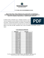 Edital Nº 177.2023 - Resultado Após Conselho de Classe para Os Primeiros e Segundos Anos Do Ensino Médio Integrado