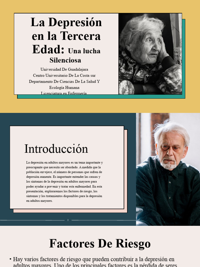 Depresión en Adultos Mayores: Causas y Tratamientos | PDF | Trastorno ...
