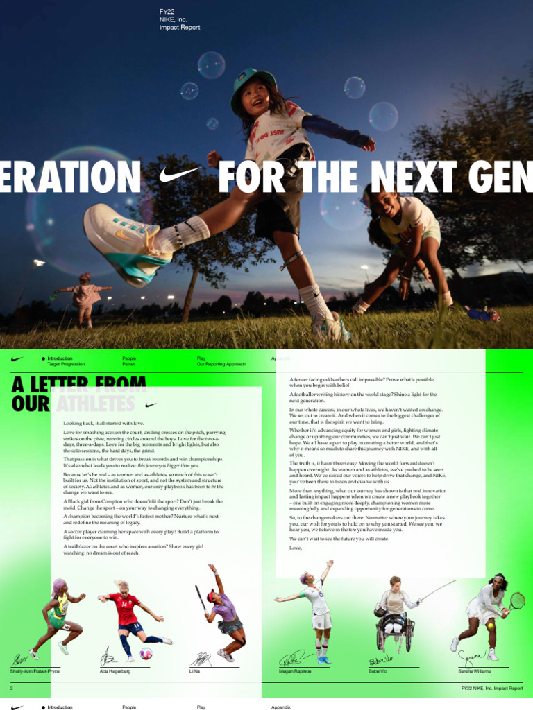 FY22 Nike Impact Report: Progress & Purpose | PDF | Corporate Social ...