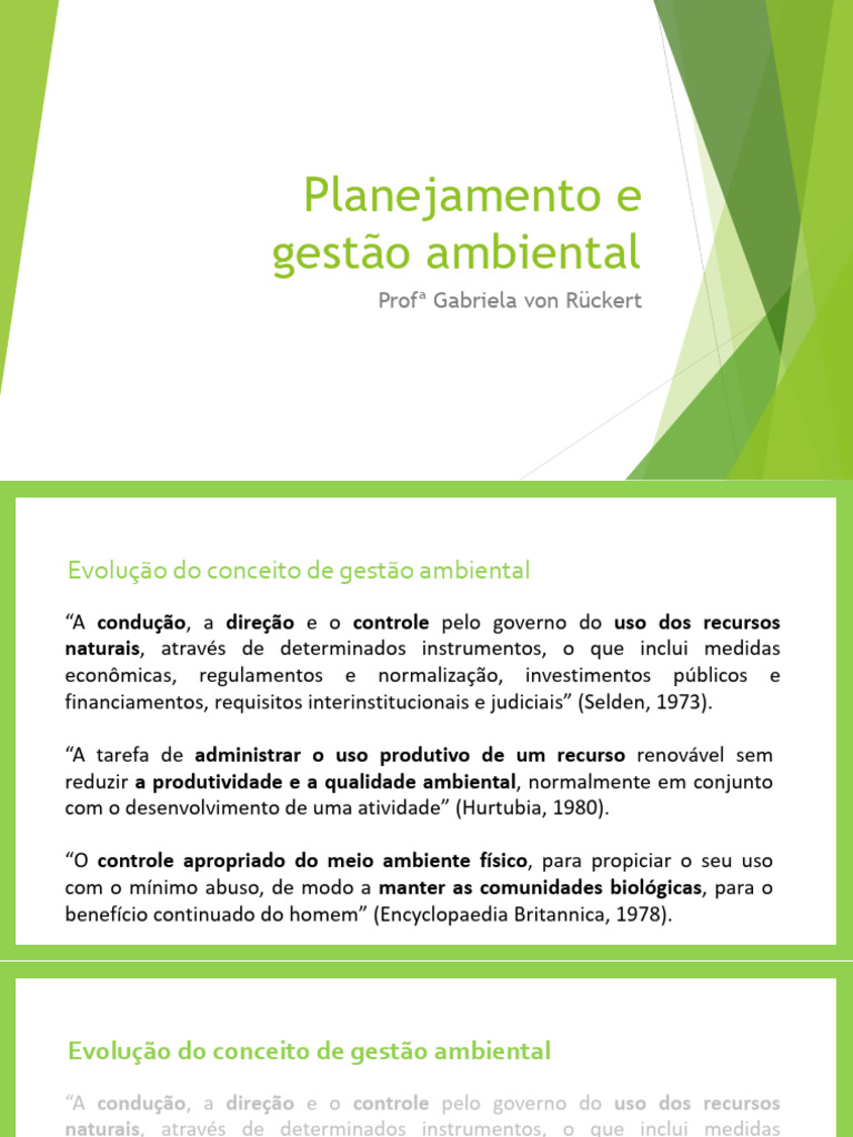 Gestão Ambiental e Sustentabilidade | PDF | Gestão de recursos ...