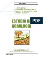 Ix.1.-Estudio de Agrologia. - Canal de Riego Del Anexo de Santa Ines