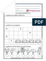 Atividades Diagnósticas 1º Ano