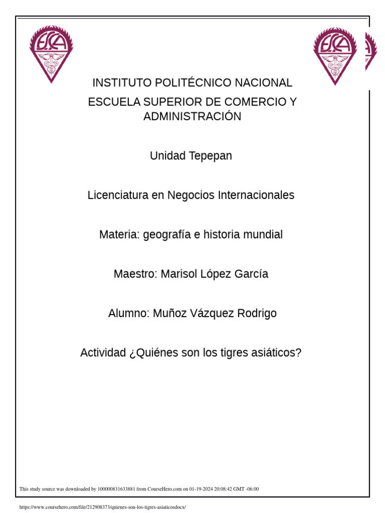 Quienes Son Los Tigres Asiaticos | PDF | Ciencias sociales