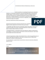 Informe Sobre El Cálculo de La Vida Nominal en Número de Revoluciones y Horas de Un Rodamiento