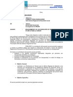 Proyecto de Informe Requerimiento de Autorización de Un Profesional Y-O Técnico para La Oredis