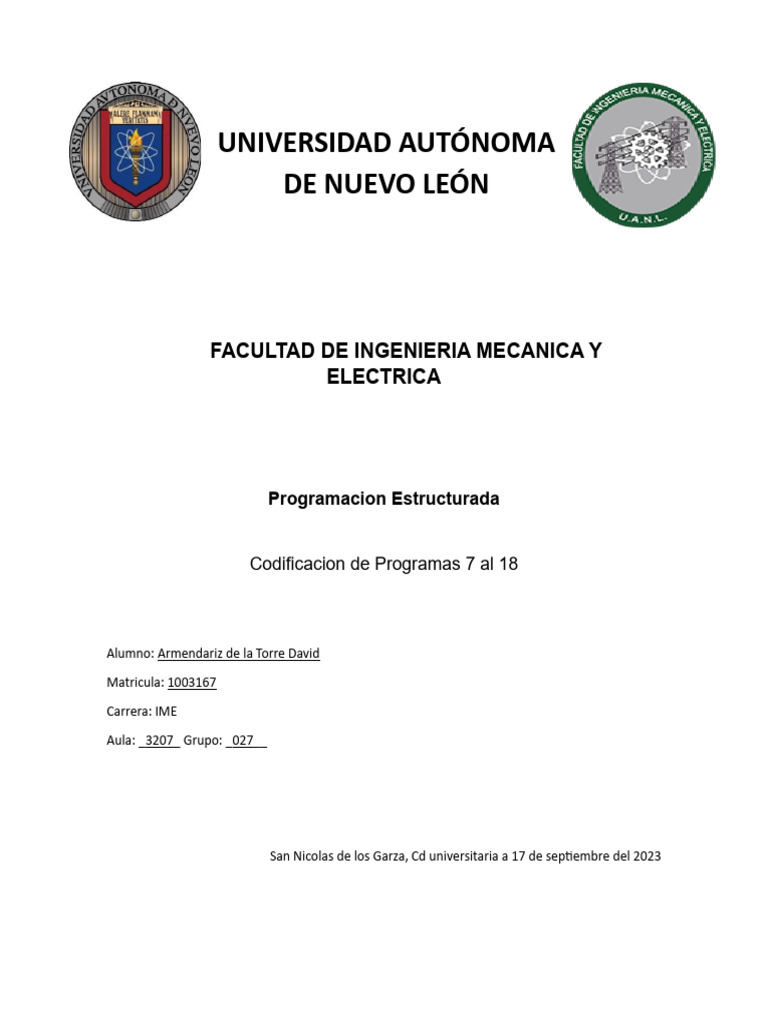 Codificaion de Progrmas 7-18 | PDF | Informática | Programación de ...