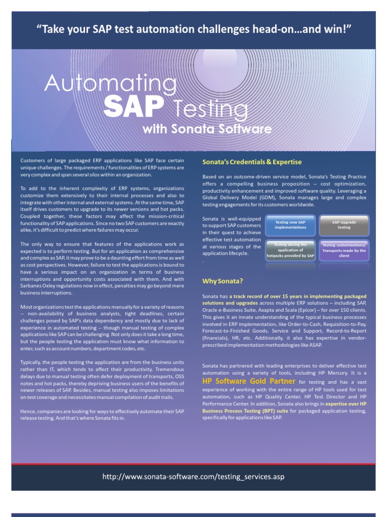 Auto SAP Testing | PDF