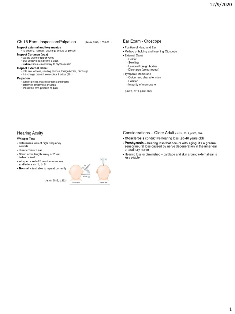 Ear Examination Techniques and Considerations | PDF | Ear | Hearing