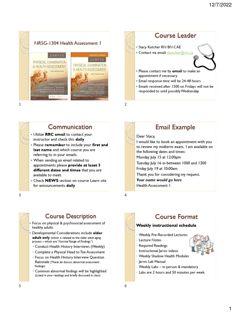 HA 1 Course Information Lecture Notes - Student Version 2021 - 6 Slides ...