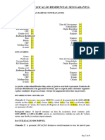 Contrato de Locação Residencial Sem Garantia