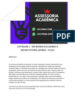 (43)98816 5388 Assessoria Atividade 1 - Microprocessadores e Microcontroladores - 51 2024