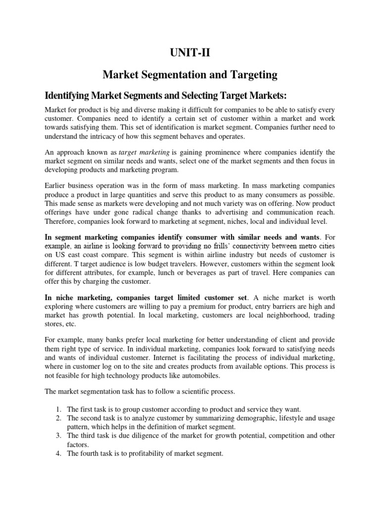 Market Segmentation Strategies Explained | PDF | Market Segmentation ...