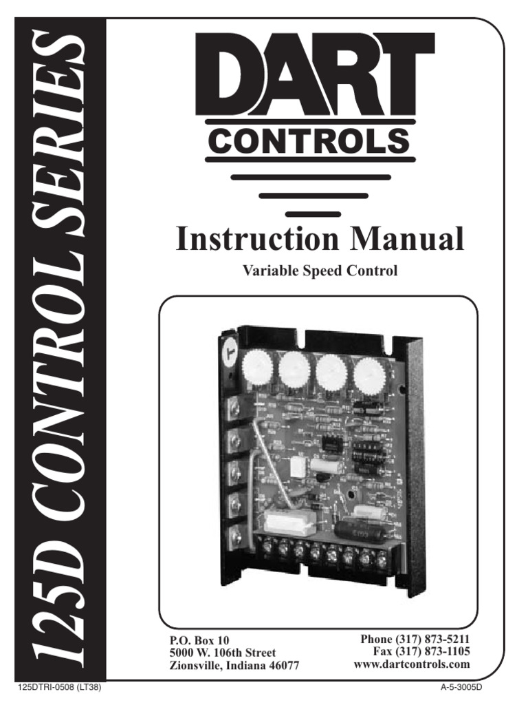 Dart Control 125 Series | PDF | Electric Motor | Fuse (Electrical)