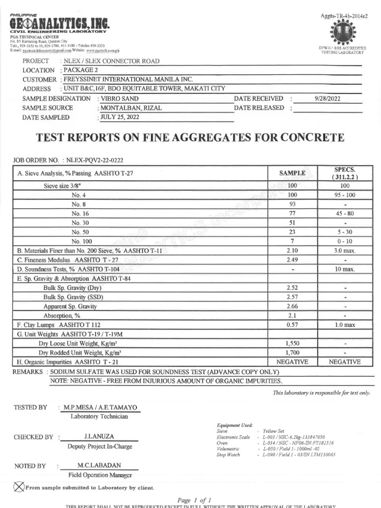 Test Result Advance Pdf