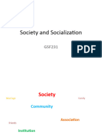 Society and Socialization