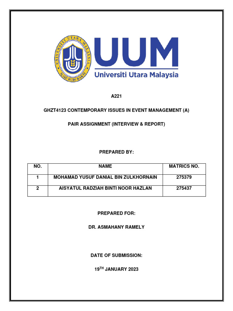 Pair Assignment Report (Yusuf & Aisy) | PDF | Business | Finance ...