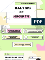 Analysis of Group V