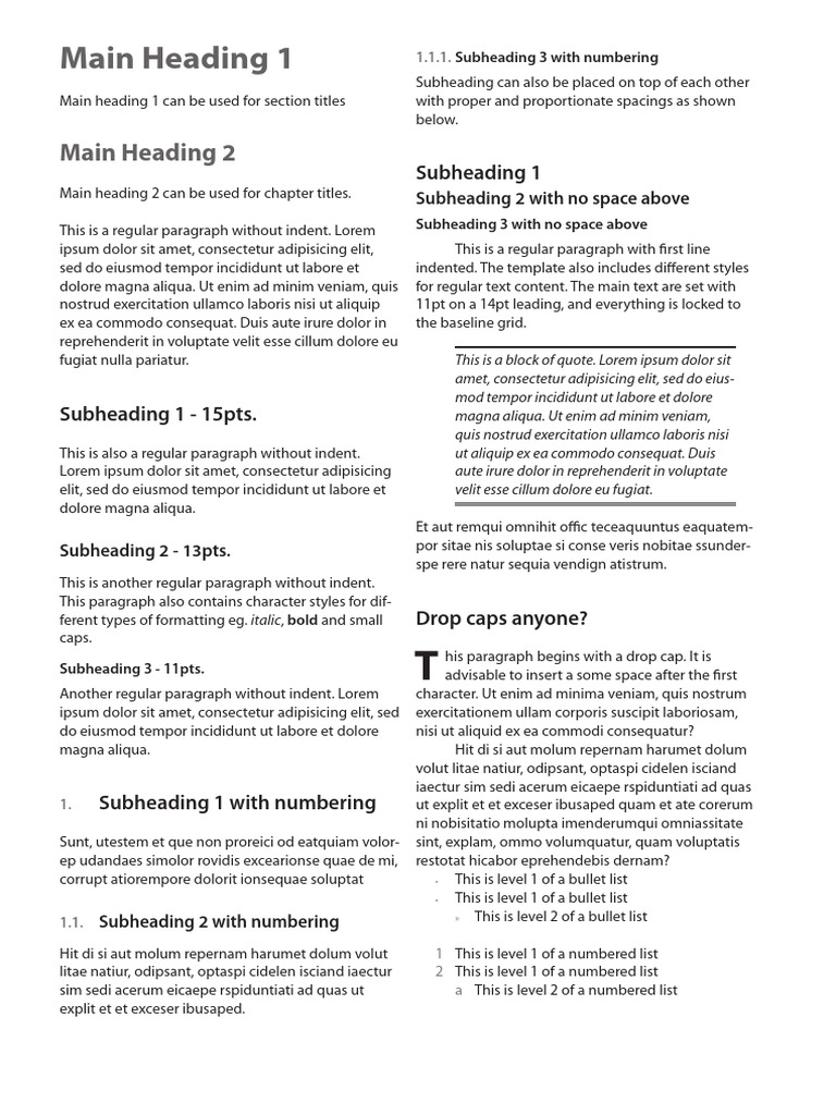 Designfreebies Indesign Style Template | PDF | Manuscript | Books