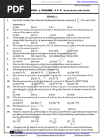 11th Physics All Book Back One Marks (EM) 1