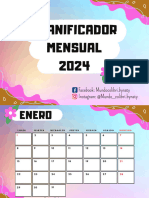 PLANIFICADOR MENSUAL 2024. Mundo Colibrí