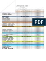 Attendance Sheet Grade9