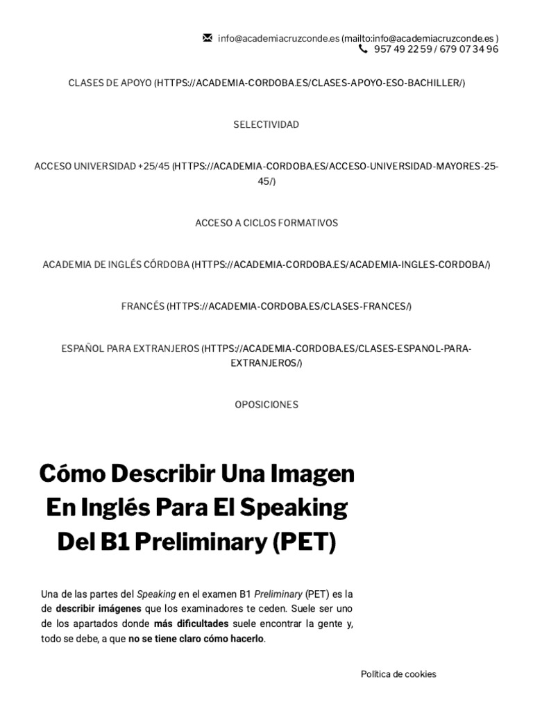 Speaking B1 - Cómo Describir Una Foto en Iglés Pa - 230822 - 171408 ...