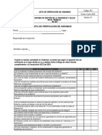 Lista de Verificación de Andamios