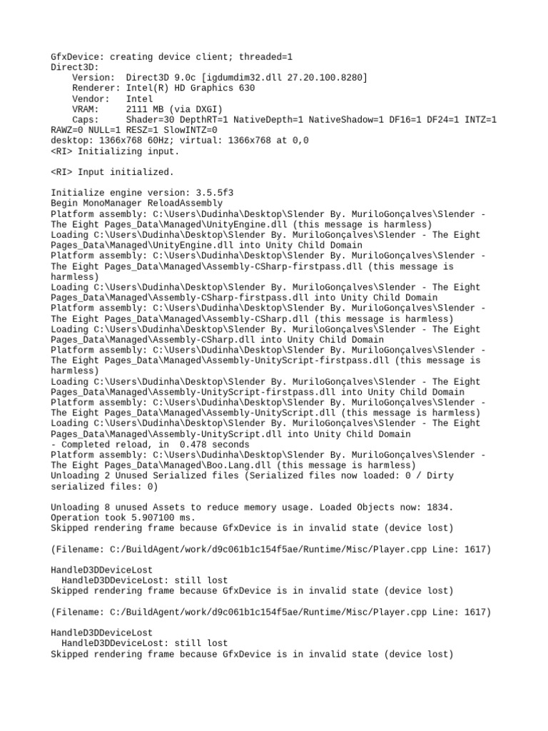 Output log pdf unity game engine desktop computer