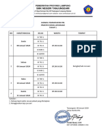 JADWAL Pembekalan PKL Tahap 1