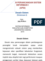 APSI Pertemuan 2 Desain Sistem