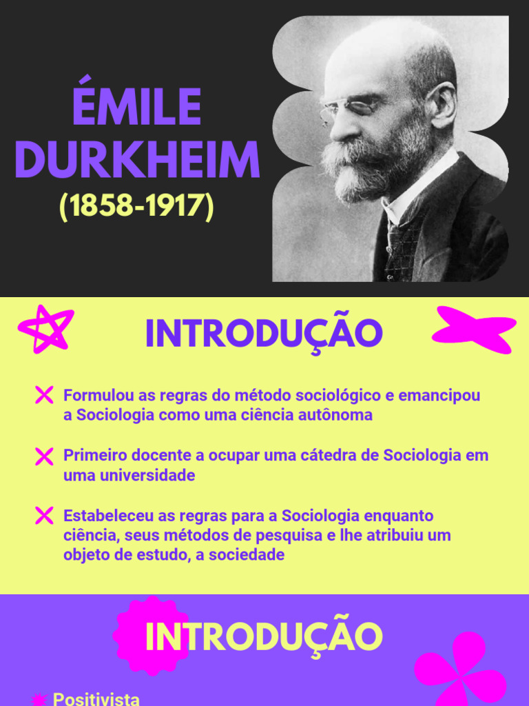 Durkheim: Fundamentos da Sociologia | PDF | Política