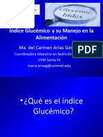 Indice Glucémico y Su Manejo en La Alimentación