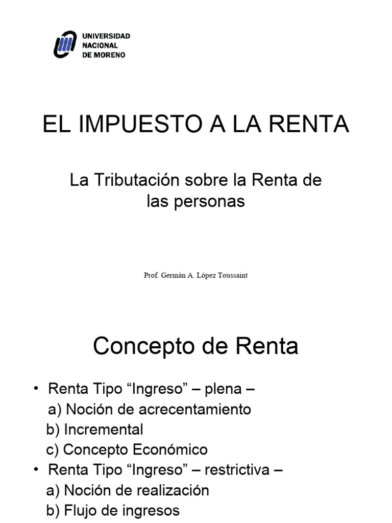 Conceptos de Impuesto a la Renta | PDF | Impuestos | Impuesto sobre la ...