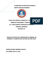 Presupuesto General de Ingresos y Egresos Del Estado Del Año 2023