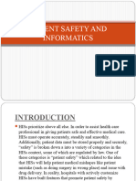 Patient Safety and Informatics