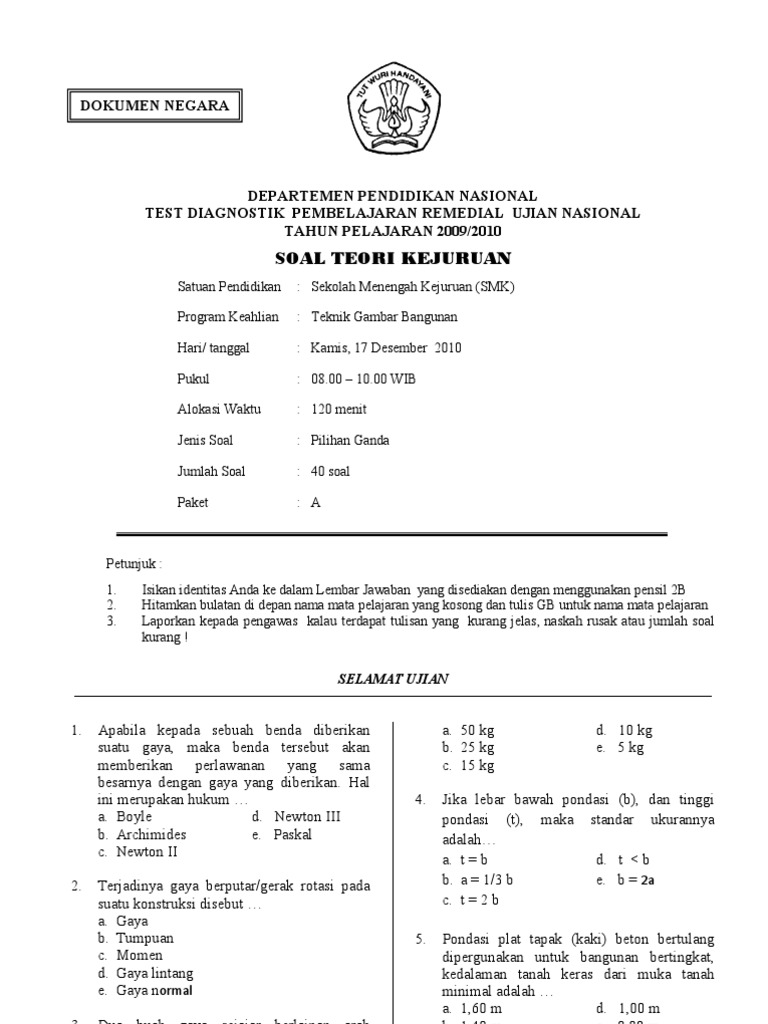 Contoh Soal Dan Jawaban Teknik Gambar Bangunan Pdf Contoh Soal Dan Jawaban Teknik Gambar Bangunan Pdf