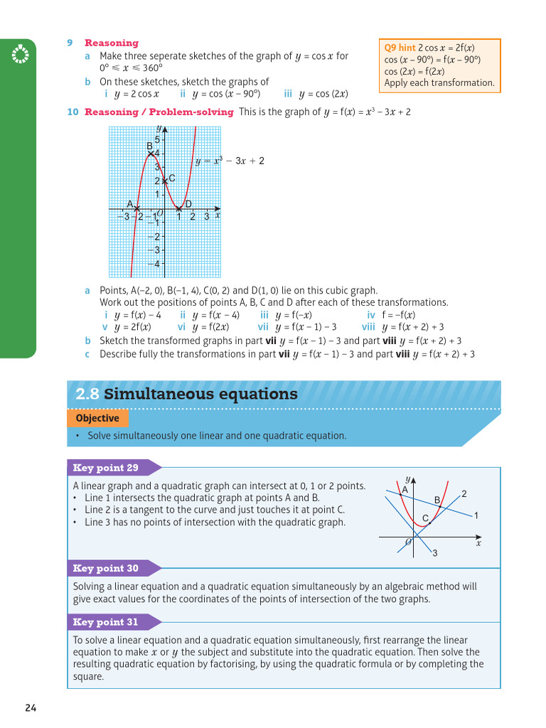 Simultaneous Equations | PDF | Mathematical Physics | Analytic Geometry