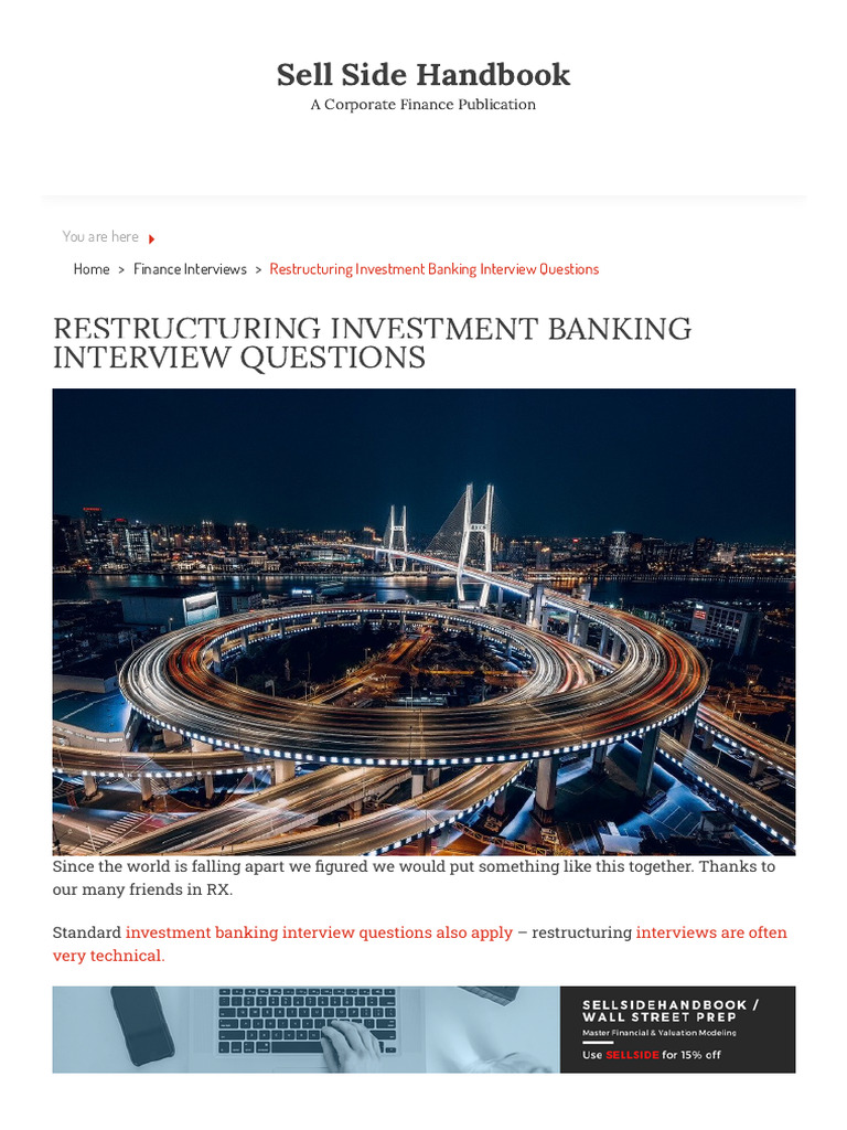 Restructuring Investment Banking Q&A Guide | PDF | Bonds (Finance) | Stocks