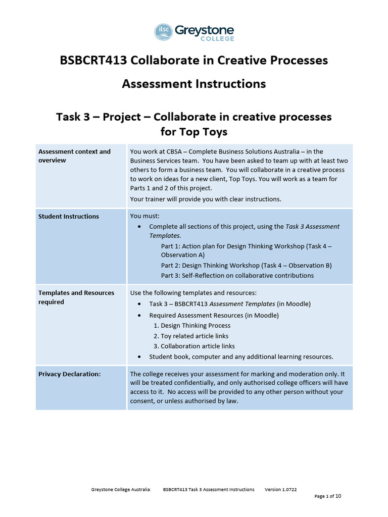 BSBCRT413 Task 3 Assessment Instructions V1.0722 | PDF | Design ...