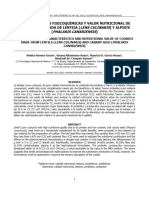 Características Fisicoquímicas y Valor Nutricional de Galleta Elaborada de Lenteja y Alpiste