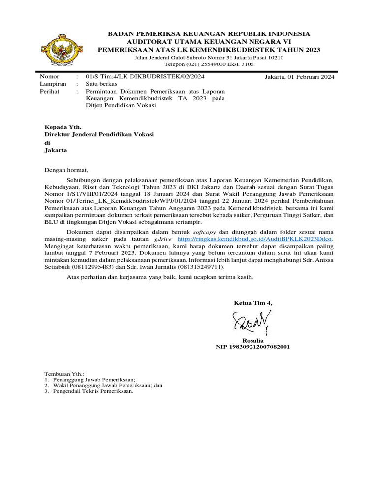 Surat Permintaan Dokumen Pdf