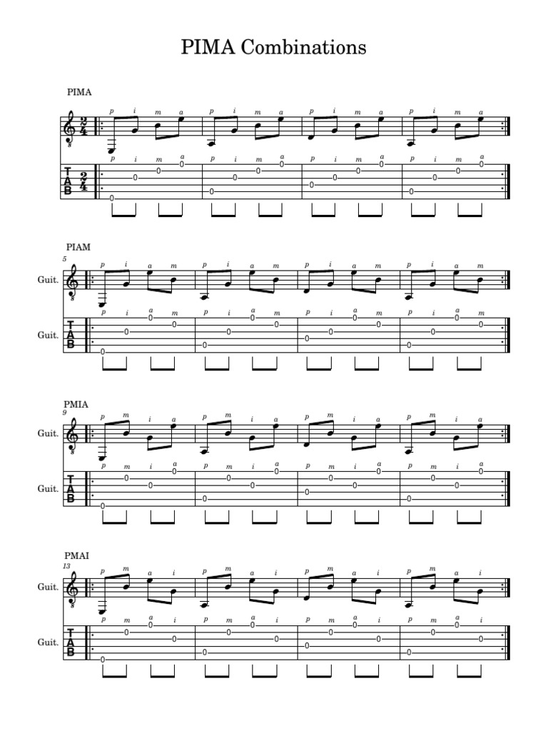 PIMA Combination Patterns | PDF
