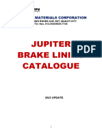 Jupiter Brake Lining Catalogue: Friction Materials Corporation