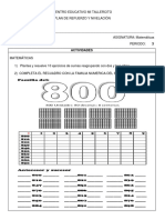 Matematicas, Taller de Nivelación 3 Periodo